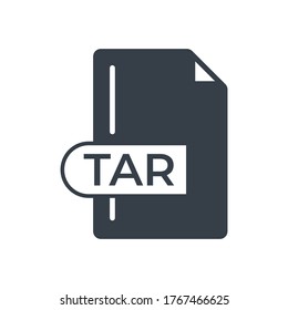 TAR File Format Icon. TAR extension filled icon.