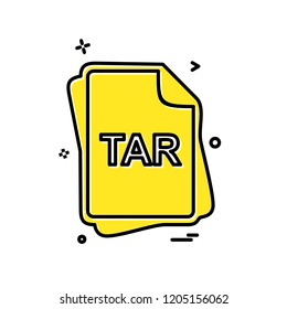 TAR file type icon design vector