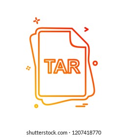 TAR file type icon design vector