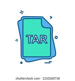 TAR file type icon design vector