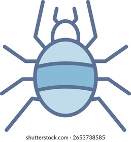 Tarantula Filled Blue Tone Icon
