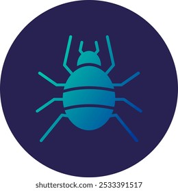 Tarantula Glyph Circle Gradient Icon