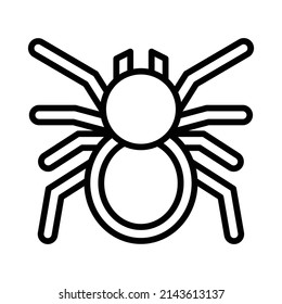 Tarantula Icon. Line Art Style Design Isolated On White Background