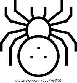 tarantula icon. Thin linear style design isolated on white background