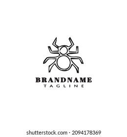 tarantula logo cartoon icon design template black modern isolated vector illustration