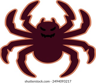 Tarantula silhouette vector style for the illustrator