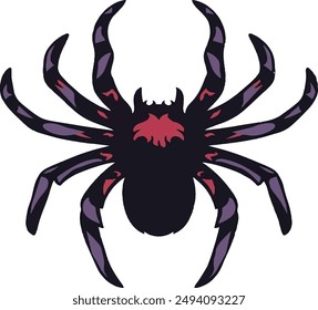 Tarantula silhouette vector style for the illustrator