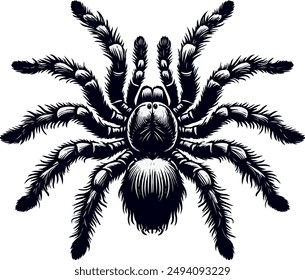 Estilo de Vector de silueta de tarántula para el ilustrador