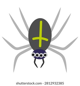 Tarantula spider. Hand drawn vector flat. Arthropod. Insect, hexapod. Animal. Pest. Dangerous spinner, caterpillar. Color illustration.