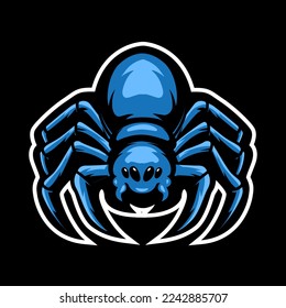 tarantula spider mascot logo design vector illustration