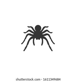 Tarantula spider silhouette vector on a white background