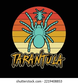 Tarantula typography design and t shirt for SVG groovy design