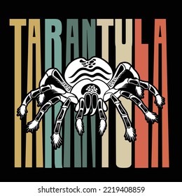 Tarantula typography design and t shirt for SVG groovy design