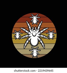 Tarantula typography for t shirt for groovy design