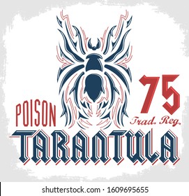 Tarantula vector design Sticker Shirt Print.