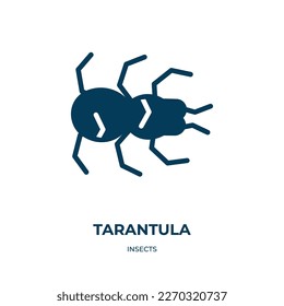 tarantula vector icon. tarantula, death, danger filled icons from flat insects concept. Isolated black glyph icon, vector illustration symbol element for web design and mobile apps