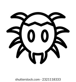 Tarantula Vector Thick Line Icon For Personal And Commercial Use.
