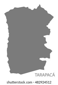Tarapaca Chile Map in grey