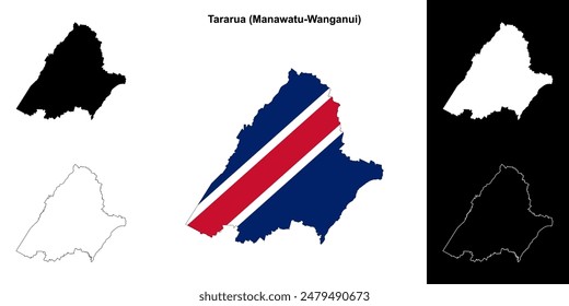 Conjunto de mapas de esquema en blanco de Tararua