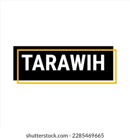Guía Tarawih Cartel de llamadas de vector negro con consejos para una experiencia de Ramadán satisfactoria
