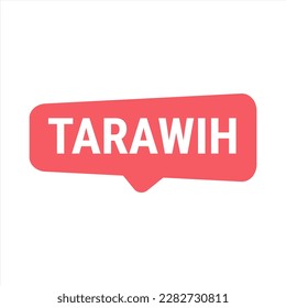 Tarawih Guide Red Vector Callout Banner with Tips for a Fulfilling Ramadan Experience