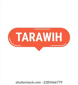 Tarawih Guide Red Vector Callout Banner with Tips for a Fulfilling Ramadan Experience
