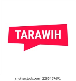Tarawih Guide Red Vector Callout Banner with Tips for a Fulfilling Ramadan Experience