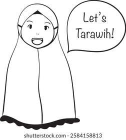 Tarawih icon vector illustration for ramadhan theme