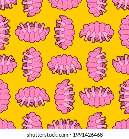 Tardigrada pattern seamless. type of microscopic invertebrate background. vector texture