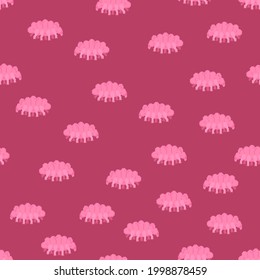 Tardigrada pixel art 8 bit pattern seamless. type of microscopic invertebrate background. vector texture