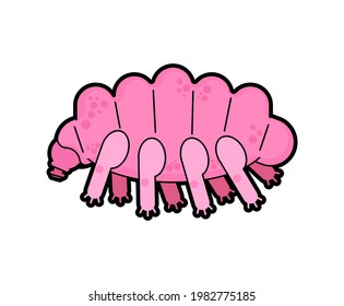 Tardigrada type of microscopic invertebrate. vector illustration