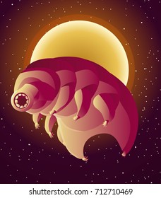 tardigrade floating in space