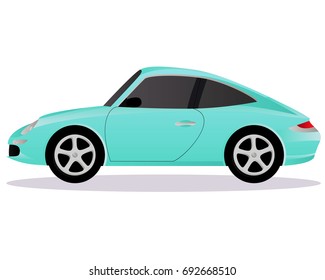 Targa top car body type vector illustration
