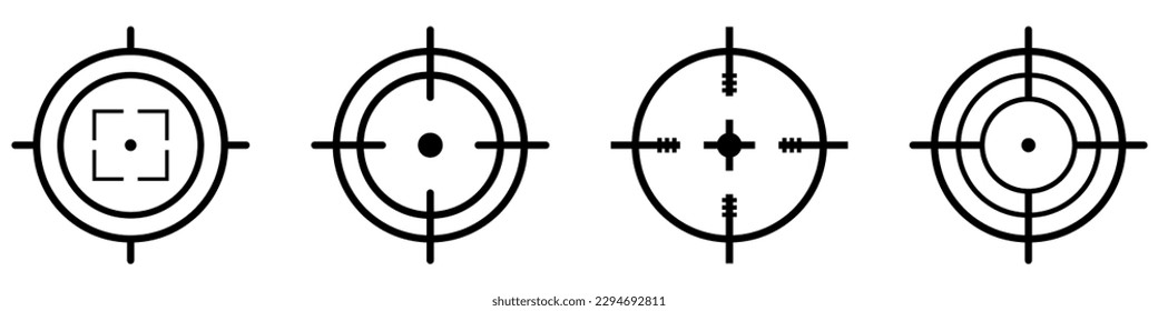 Targe destination icon set. Symbol for your website design, logo, app, UI. Vector illustration, EPS10