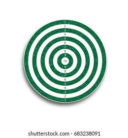 The target is 10 points, green, vector illustration