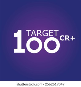 Target 100 Crore Plus Logo Vector. Icon. Logo