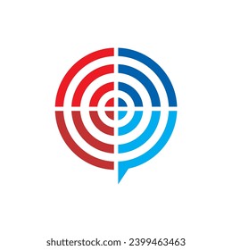 target abstract icon vector logo.