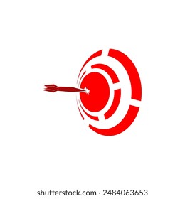 Target achieved Branding Identity Corporate vector logo design template Isolated on white background. Business strategy logo.