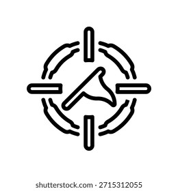 Icono de logro de objetivos, Vector de líneas