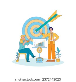 Target Achievement on Business Vector Illustration