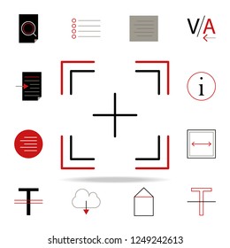 target add icon. text editor icons universal set for web and mobile