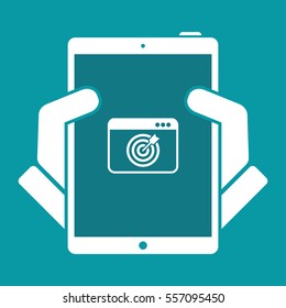 Target agency concept - Vector web icon