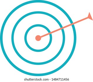 Target aim achievement objective focus  trendy icon on white background for web graphic