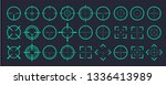 Target aim and aiming to bullseye signs symbol.Creative vector illustration of crosshairs icon set isolated on transparent background. Art design. Vector illustration 10 eps.