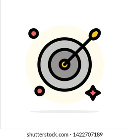 Target, Aim, Arrow Abstract Circle Background Flat color Icon