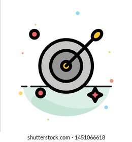Target, Aim, Arrow Abstract Flat Color Icon Template