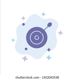 Target, Aim, Arrow Blue Icon on Abstract Cloud Background