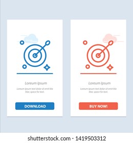 Target, Aim, Arrow  Blue and Red Download and Buy Now web Widget Card Template
