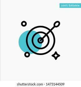Target, Aim, Arrow turquoise highlight circle point Vector icon