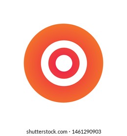 Target or aim circles icon or logo. vector illustration for web design isolated on white background.